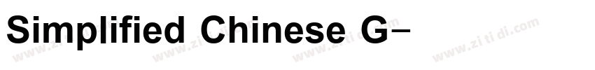Simplified Chinese G字体转换